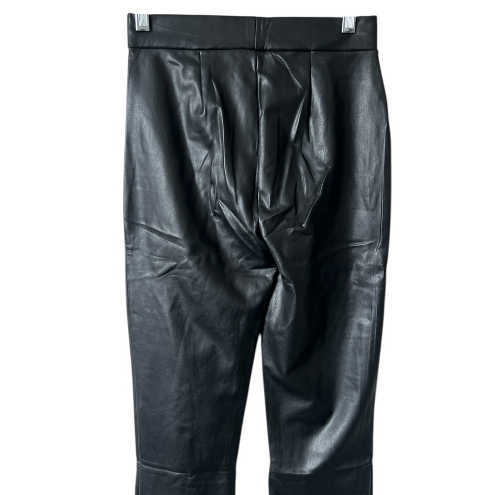 NWT Sanctuary Black Faux Leather Elastic Waist Cropped Pants - Picture 3 of 10